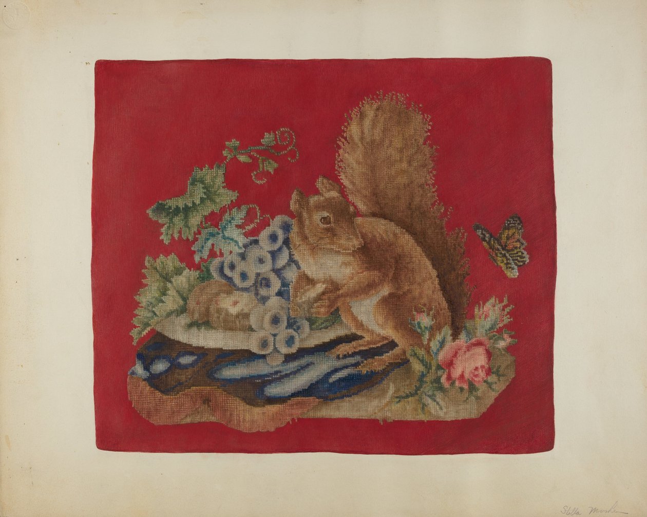 Stolsetetrekk, ca. 1942. av Stella Mosher