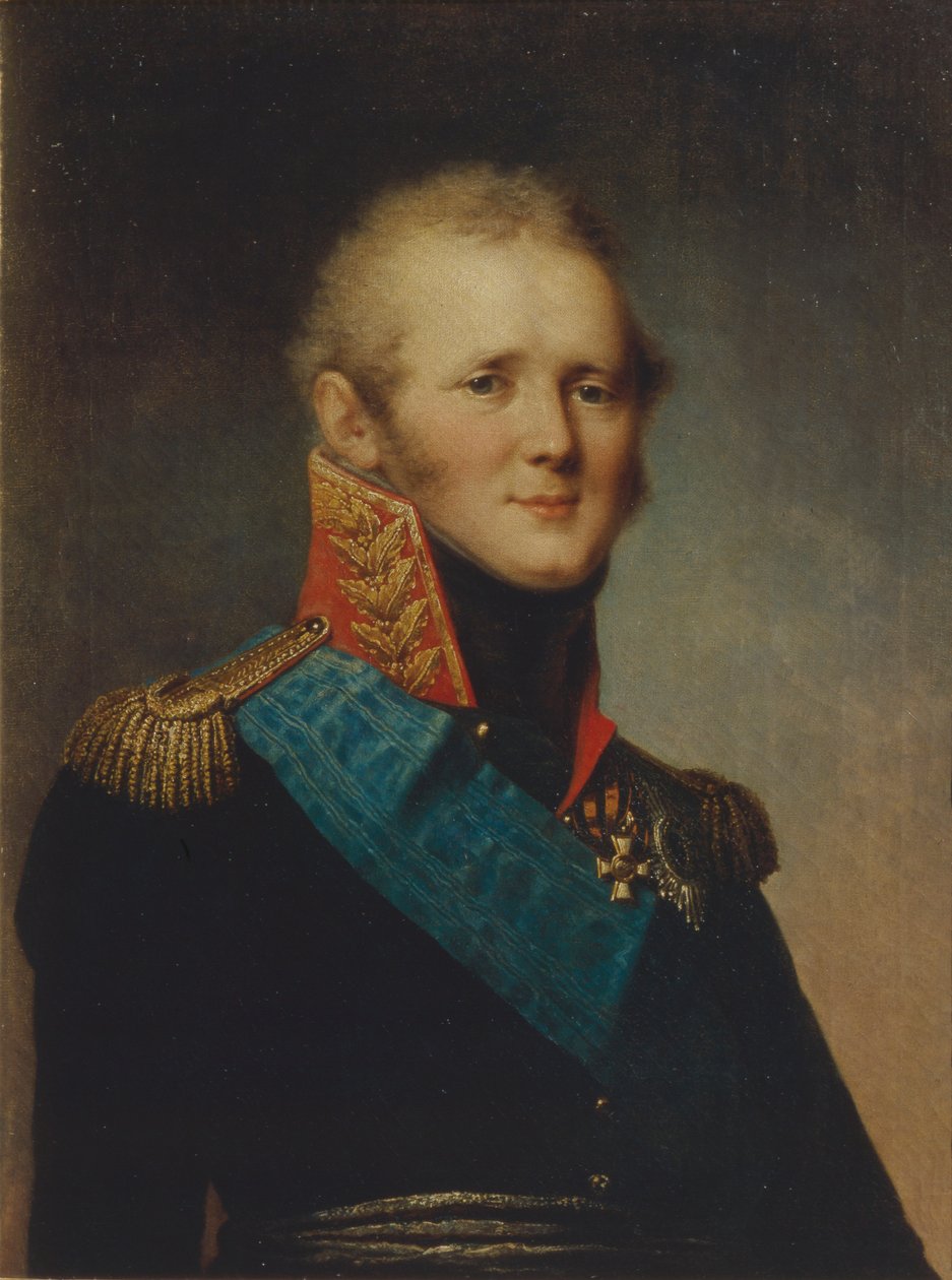 Portrett av keiser Alexander I 1777-1825, 1809 av Stepan Semenovich Shchukin