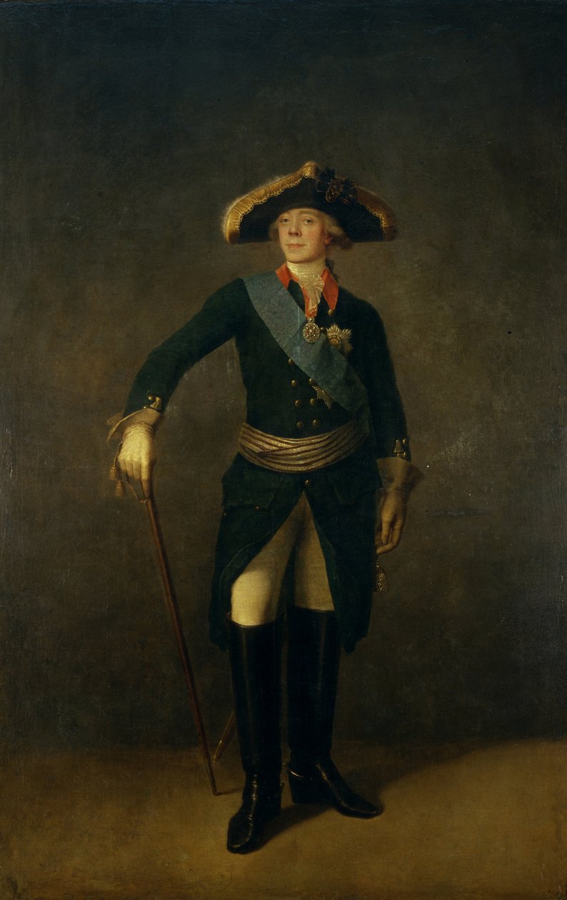 Portrett av keiser Paul I av Russland 1754-1801, 1797 av Stepan Semenovich Shchukin