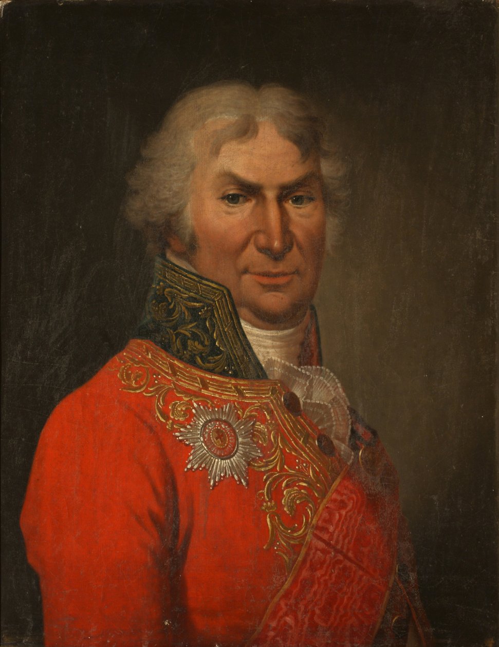 Portrett av poeten grev Dmitrij Khvostov 1810-1889, ca 1808 av Stepan Semenovich Shchukin