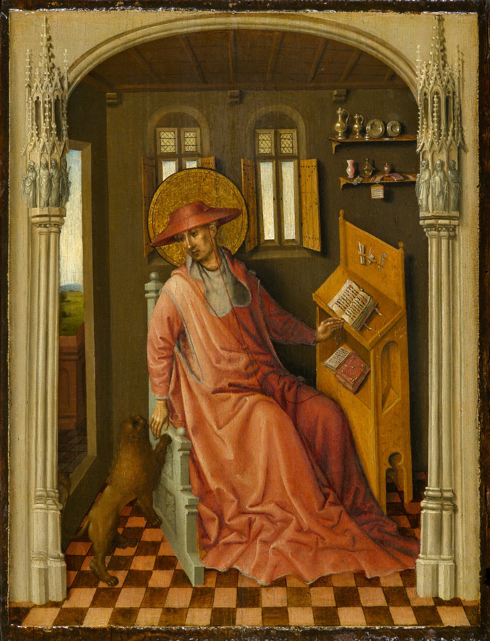 St. Hieronymus i hans studie, ca. 1440 av Stephan Lochner