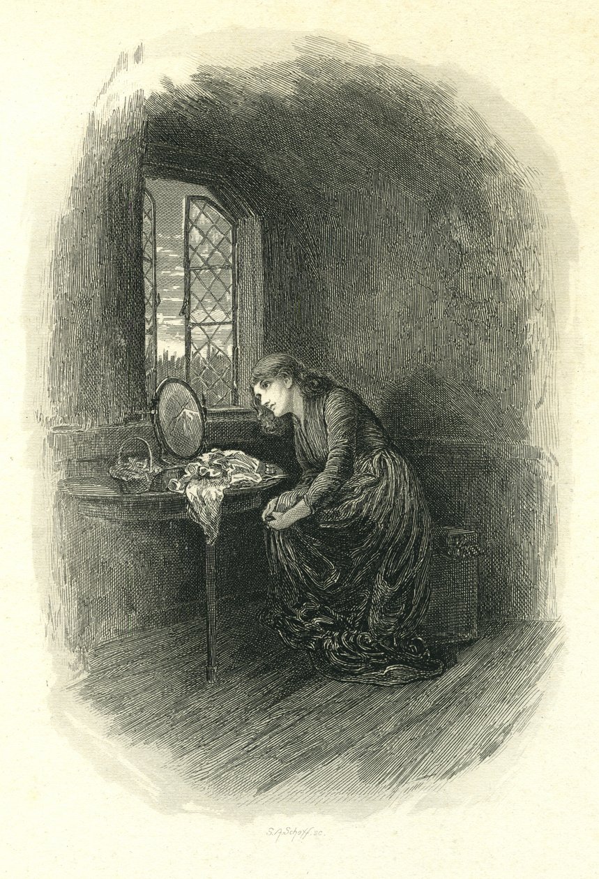 Lille Dorrit - Amy Dorrit ved vindu av Stephen Alonzo Schoff