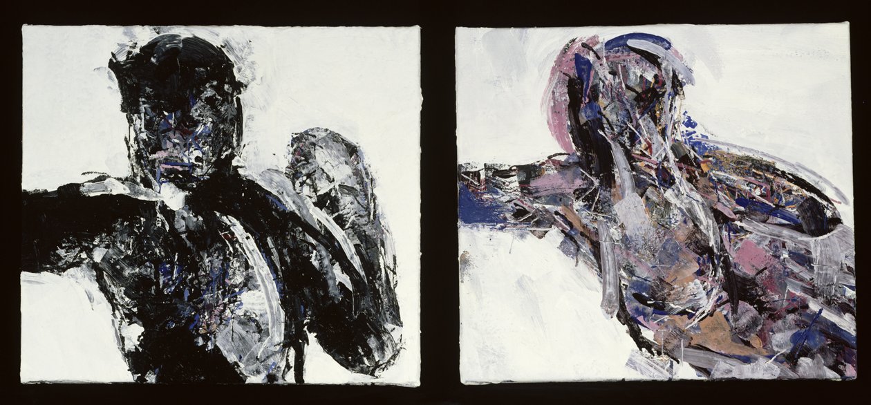 Naken mann og naken kvinne, liggende tilbake med armen utstrakt, 1993-94 av Stephen Finer