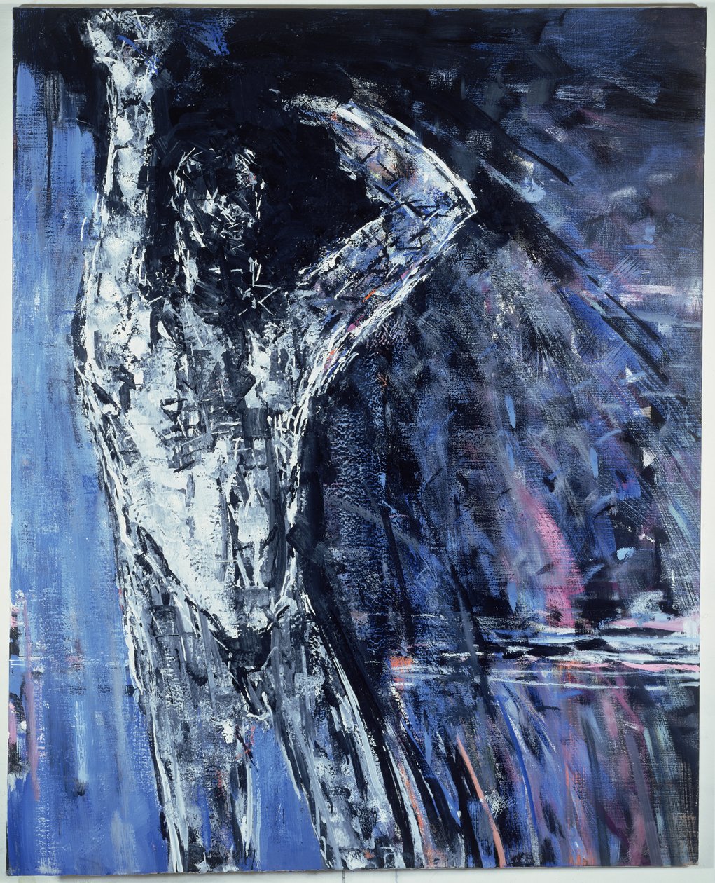 Naken mann, høyre panel av en diptyk, 1990 (se 289825) av Stephen Finer