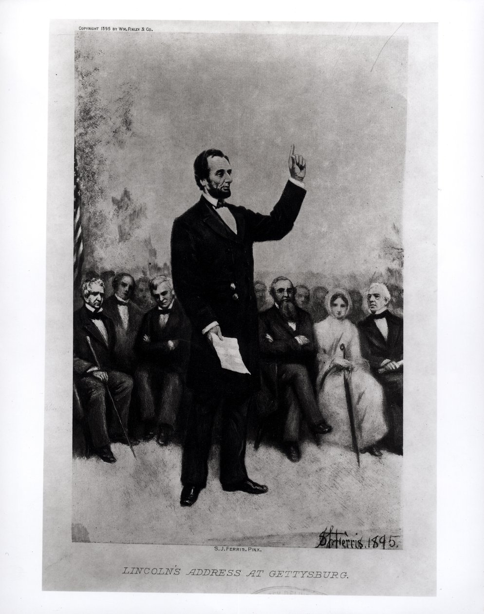 Lincolns adresse i Gettysburg, 1895 av Stephen James Ferris