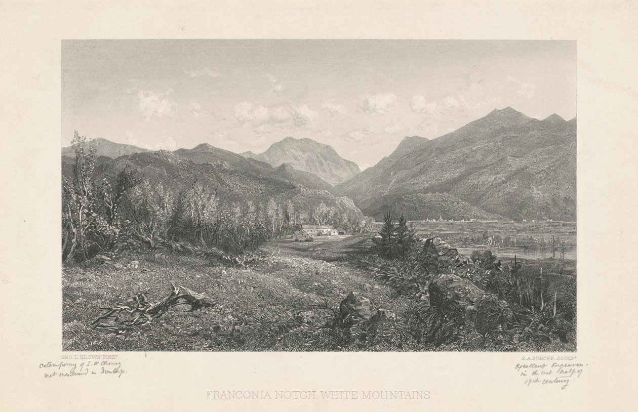 Franconia Notch, White Mountains av Stephen Alonzo Schoff, after George L. Brown