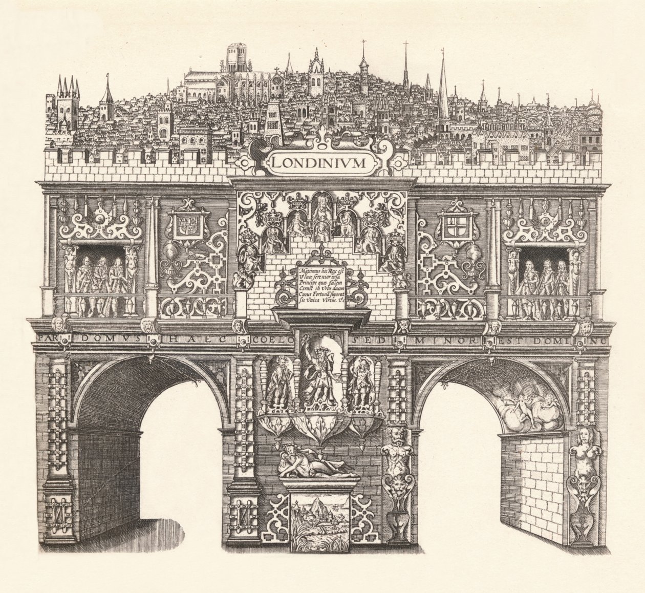Triumfbue reist til ære for King Jamess inngang til og passasje gjennom London, 1604, av Stephen Harrison