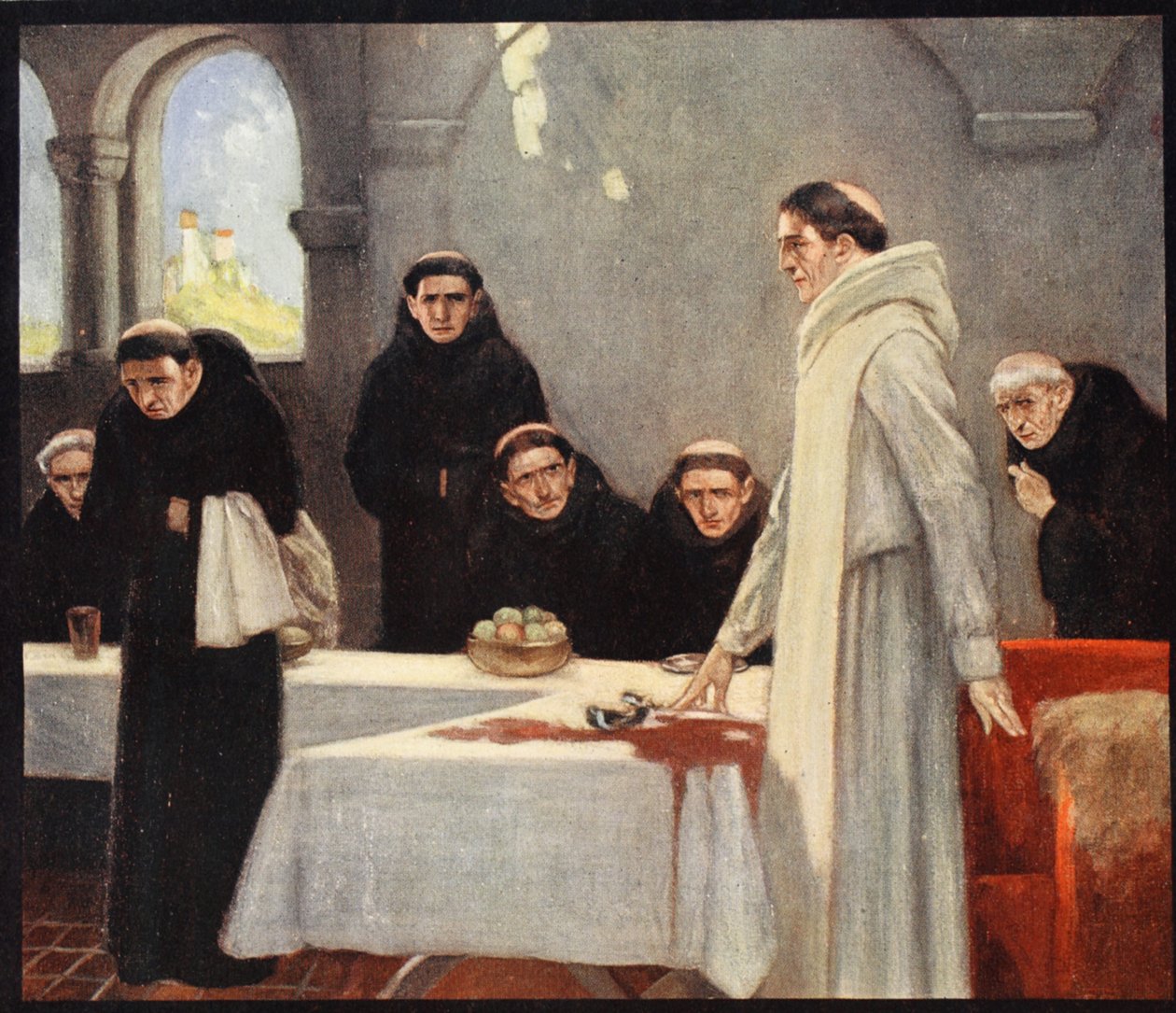 Saint Benedict and the Monks, illustrasjon fra 