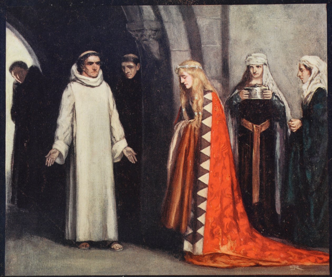 Saint Bernard og hans søster Hombeline, illustrasjon fra 