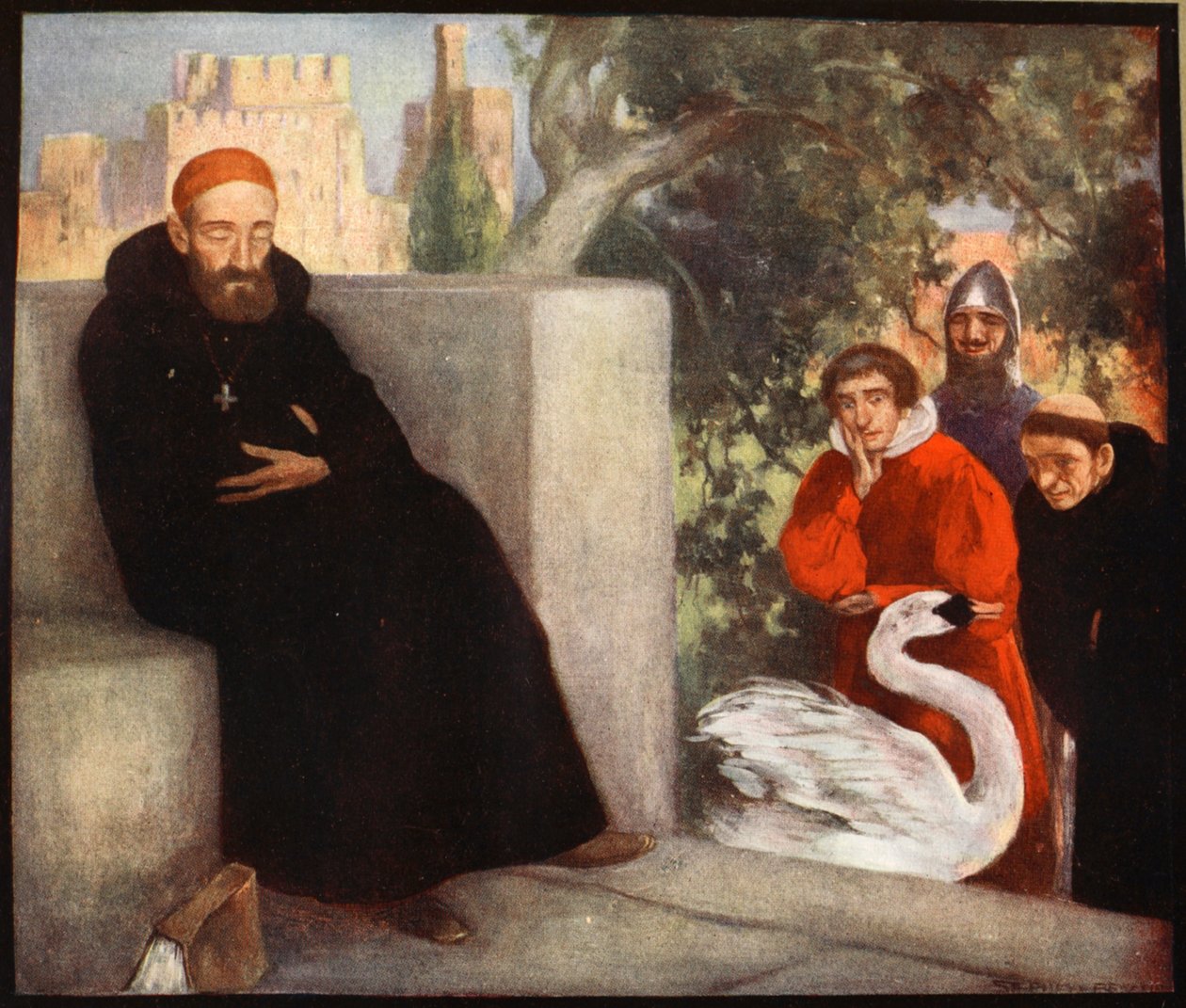 Saint Hugh of Lincoln and the Swan, illustrasjon fra 
