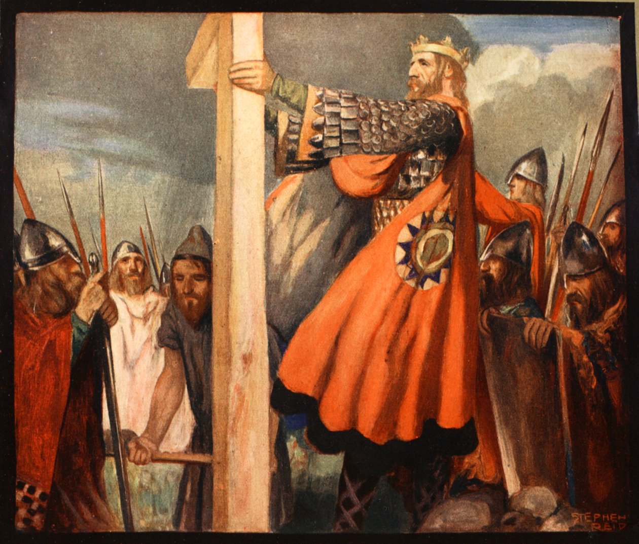 Saint Oswald, illustrasjon fra 