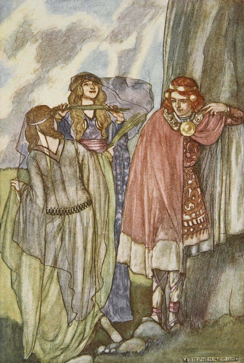 The Fairy Swan-Maidens, illustrasjon fra 