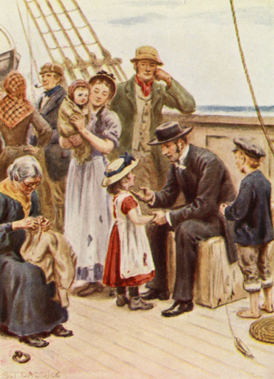 Illustrasjon av biskop Pattesons liv (fargelitografi) av Stephen T. Dadd