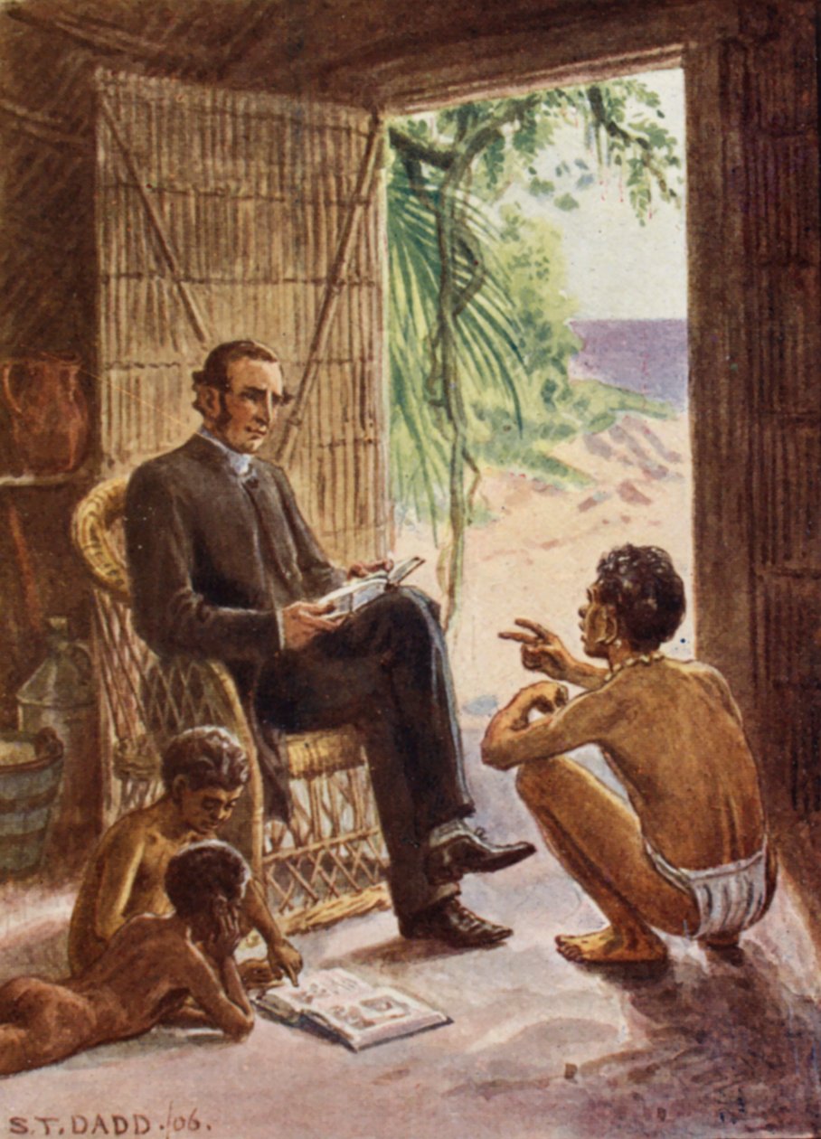 Illustrasjon av biskop Pattesons liv (fargelitografi) av Stephen T. Dadd