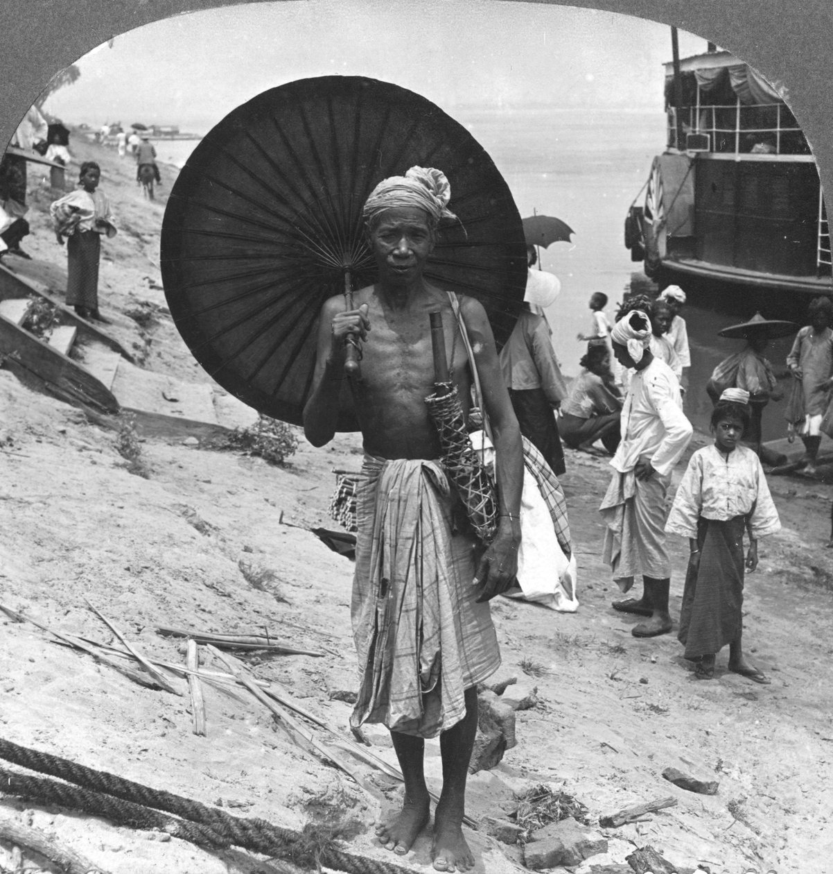 En gammel mann fra Shan-folket i Øvre Burma, 1908 av Stereo Travel Co