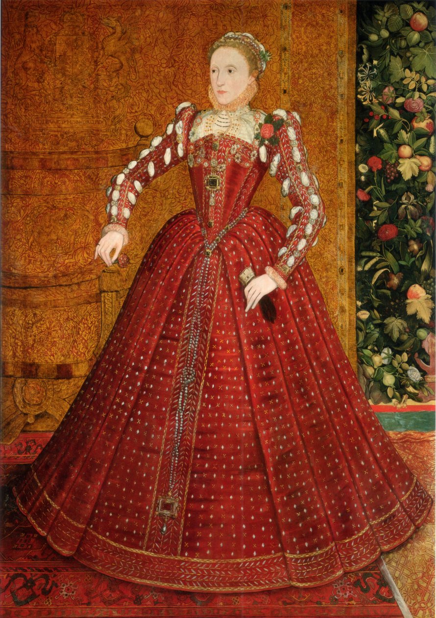 Portrett av Elizabeth I av England The Hampden Portrait, ca 1563 av Steven van der Meulen