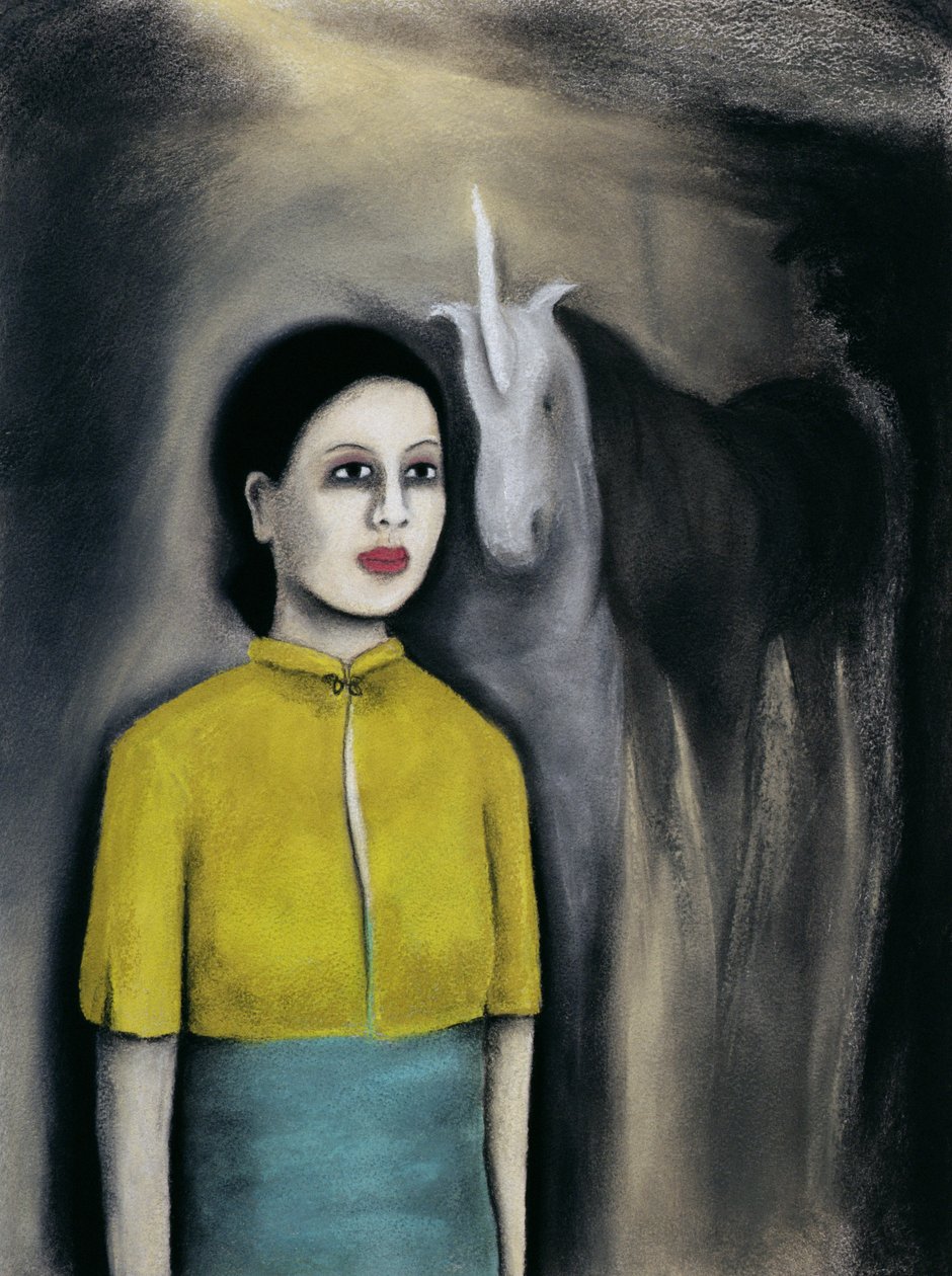 The Spell, 2000 (pastell og kull på papir) av Stevie Taylor