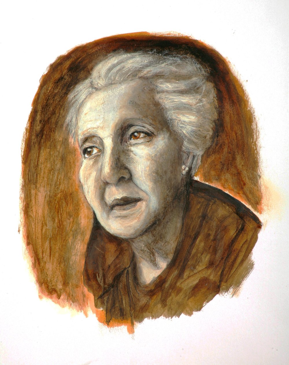 Melanie Klein, 2012 (penn og blekk på papir) av Stevie Taylor