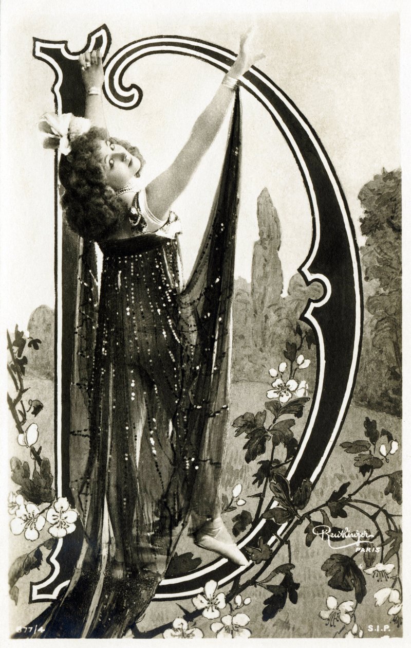 D: Frøken Roessler, danser fra Belle Epoque - Alfabet på postkort av Studio Reutlinger