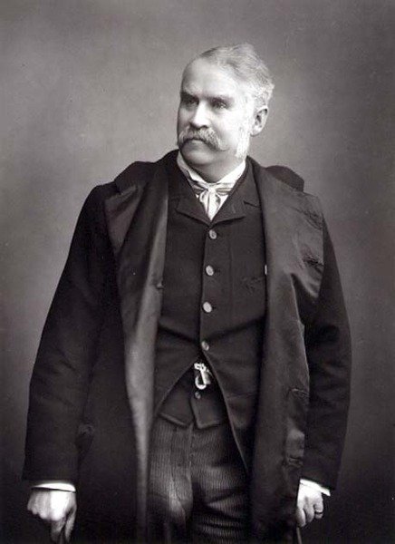 Sir William Schwenck Gilbert (1836-1911), dramatiker, portrettfotografi (s/hv-foto) av Studio Walery