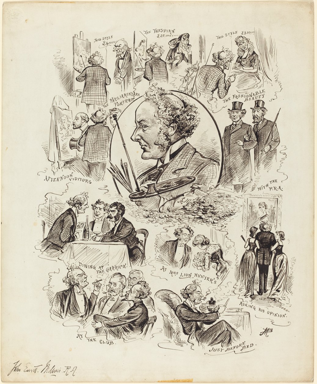 Dager med kjendiser: Mr. Millais, RA av Studio of Alfred Bryan
