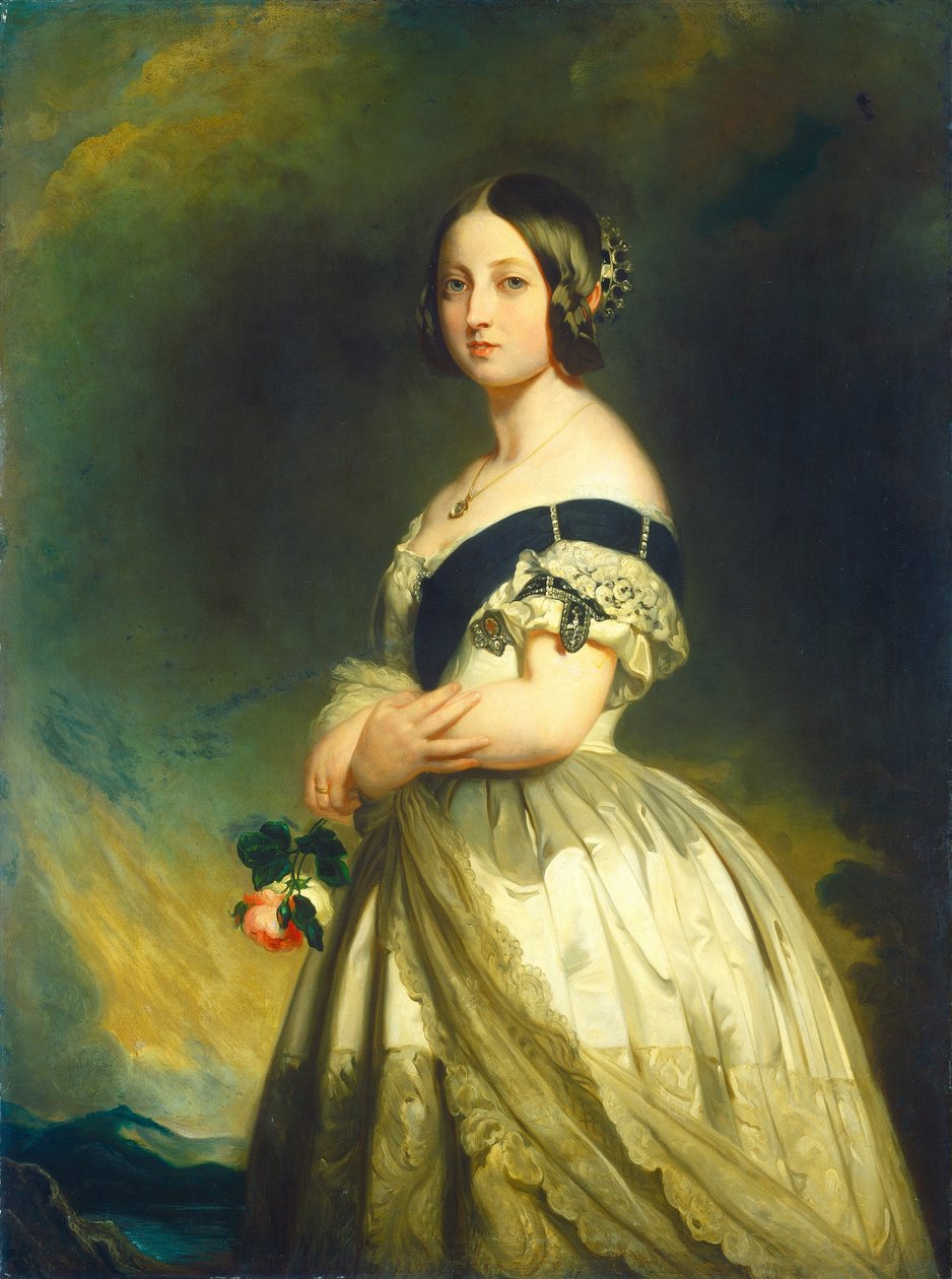 Dronning Victoria, ca. 1843. av Studio of Franz Xaver Winterhalter