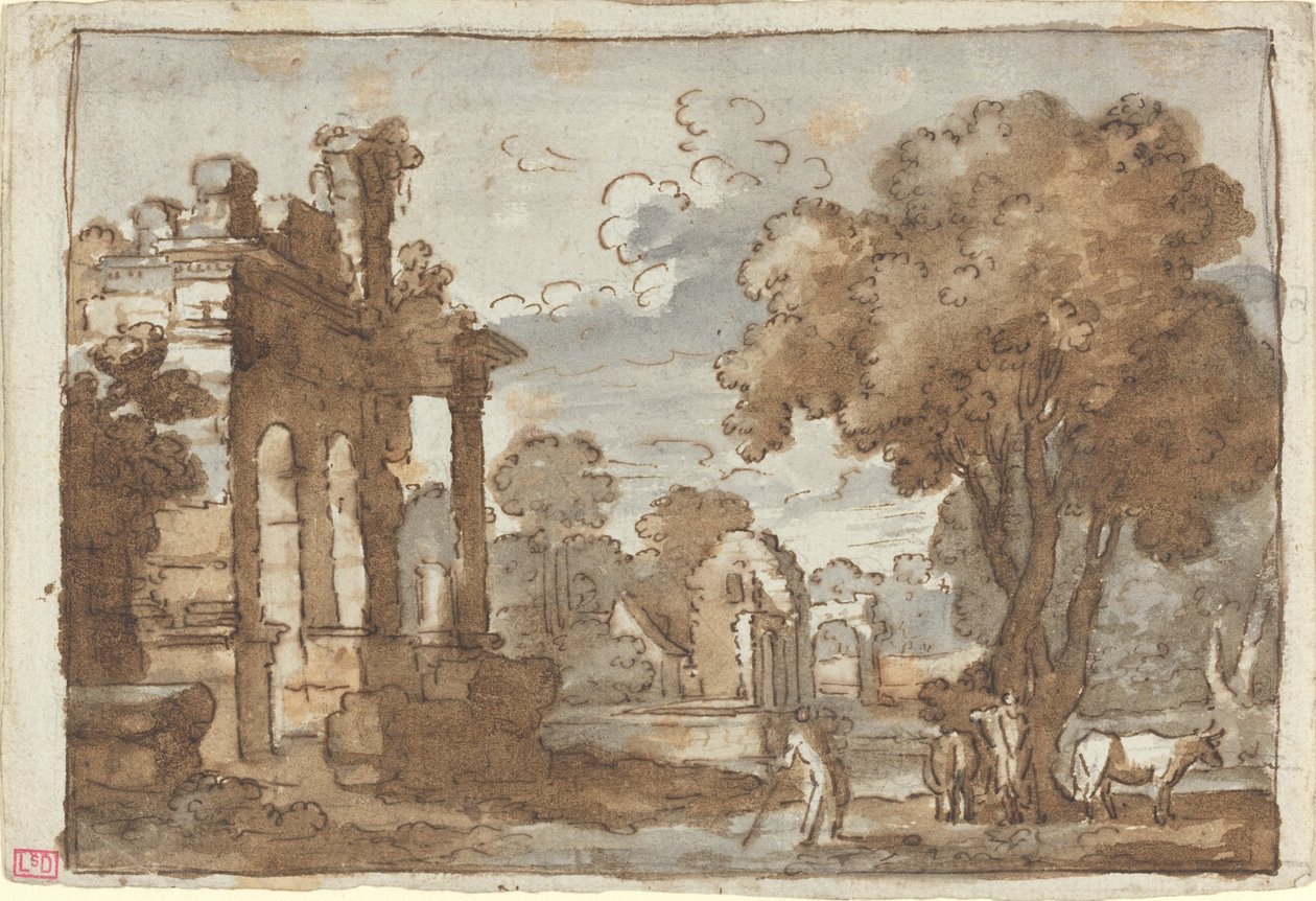 Landskap av Style of Claude Lorrain