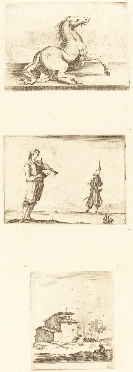 Ark med etsninger av Style of Jacques Callot