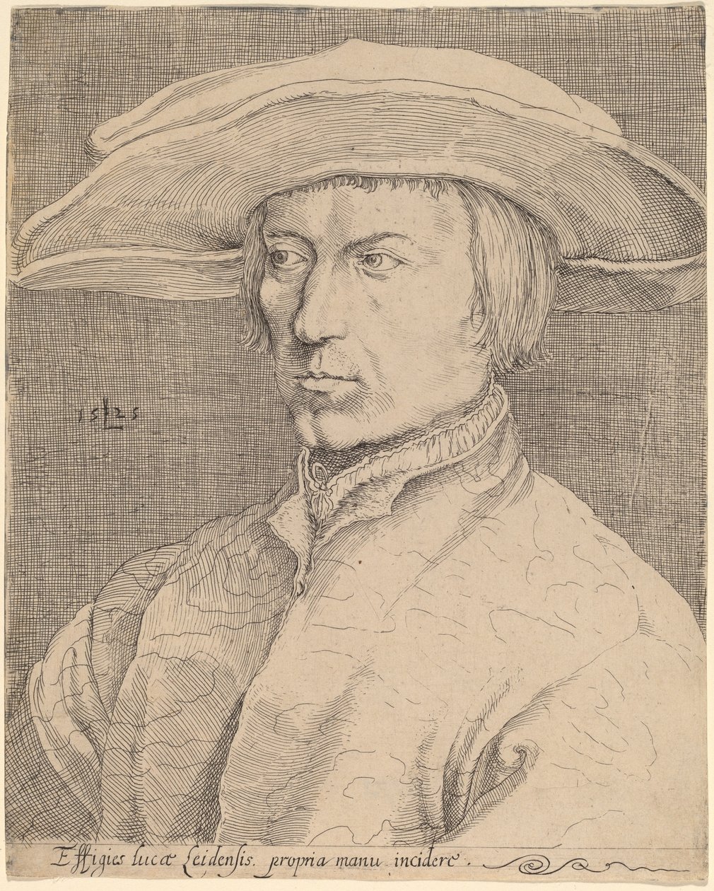 Selvportrett av Style of Lucas van Leyden after Albrecht Dürer
