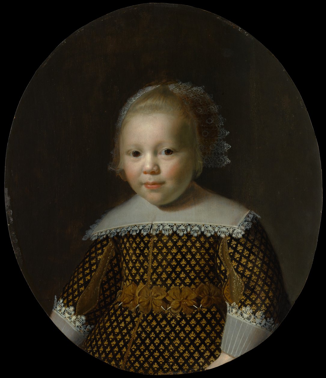 Portrett av en ung gutt. av Style of Paulus Moreelse