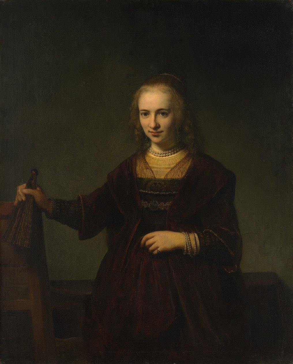 Portrett av en kvinne. av Style of Rembrandt