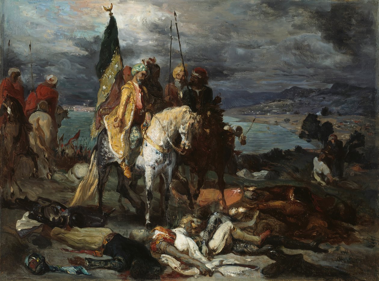 Saracens og korsfarere, ca. 1846. av Style of Théodore Chassériau.