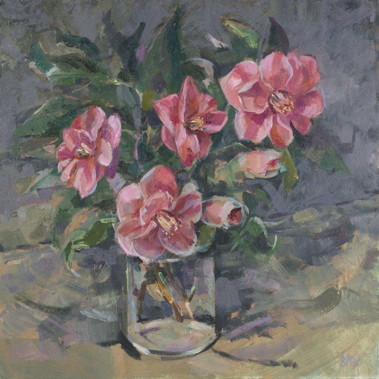 Camelias, 2014, av Sue Wales