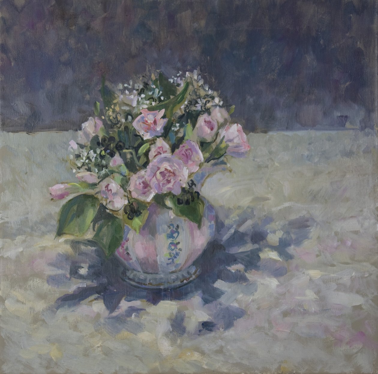 Rosa i stripete kanne, 2013, av Sue Wales