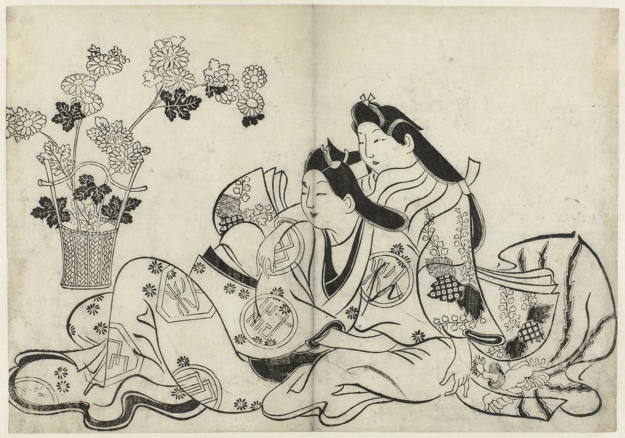 Erotisk show Hana ni Yosurukyo (serietittel) av Sugimura Jihei (attributed to)