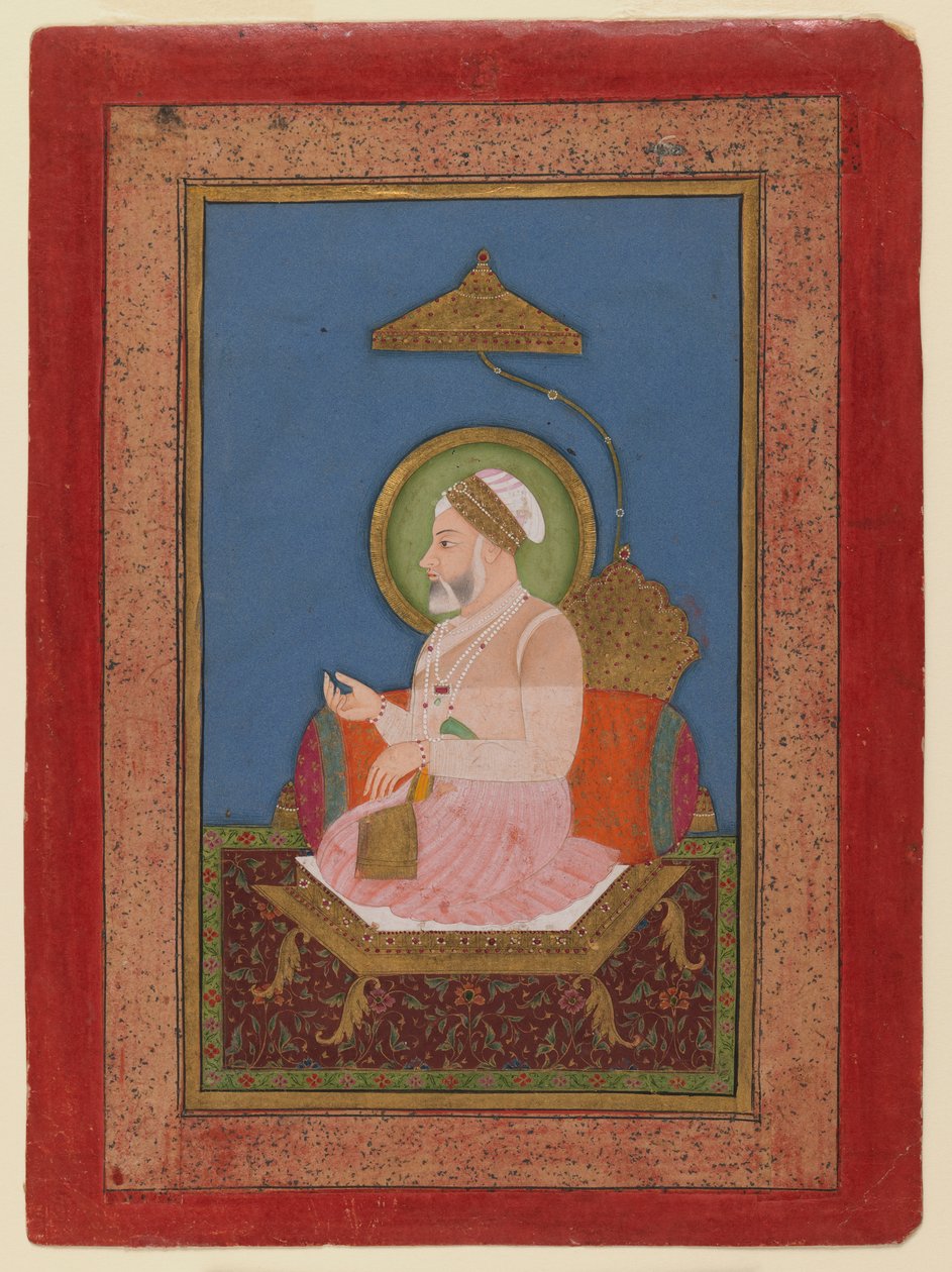 Keiser Alamgir II, ca. 1756 (ugjennomsiktig wc på papir) av Sukha Luhar