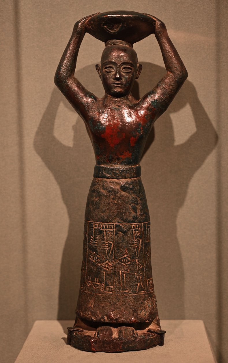 Skulptur av kong Ur-Nammu-dynastiet, 2112-2004 f.Kr. (kobber) av Sumerian Mesopotamian School