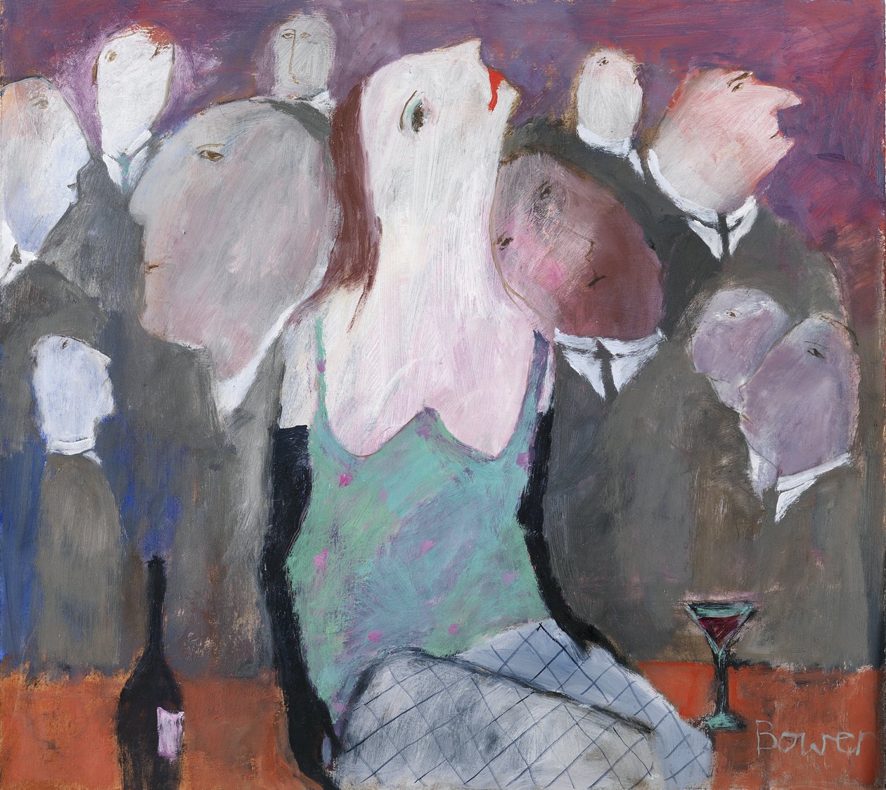 Menn i grå dresser, 2008 av Susan Bower