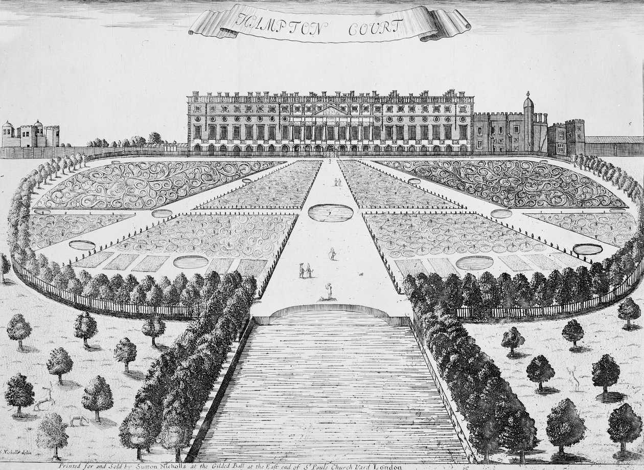 Hampton Court East Front, ca. 1830 av Sutton Nicholls