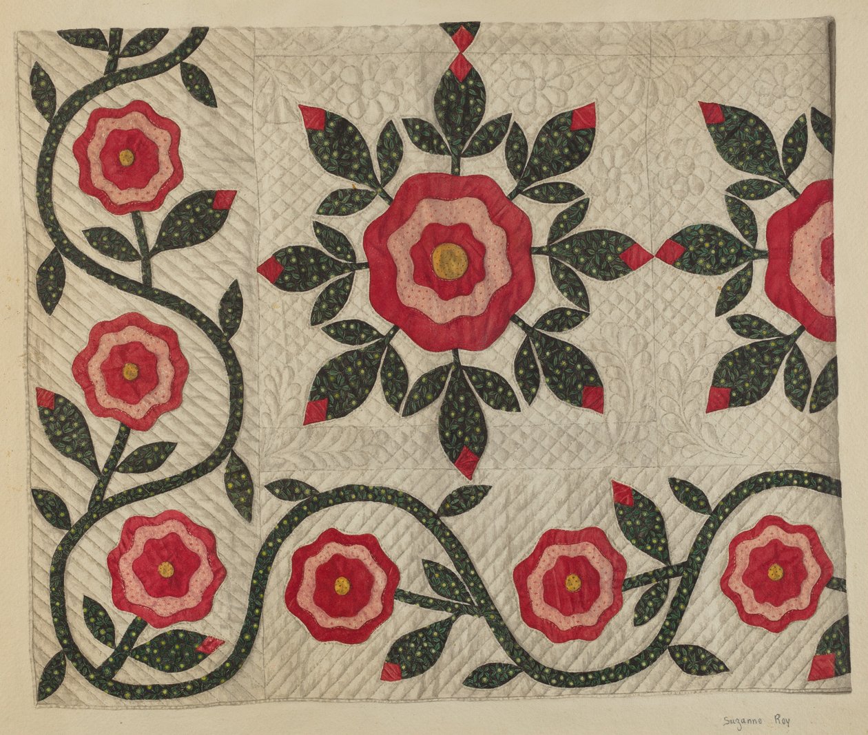Quilt, 19351942. av Suzanne Roy