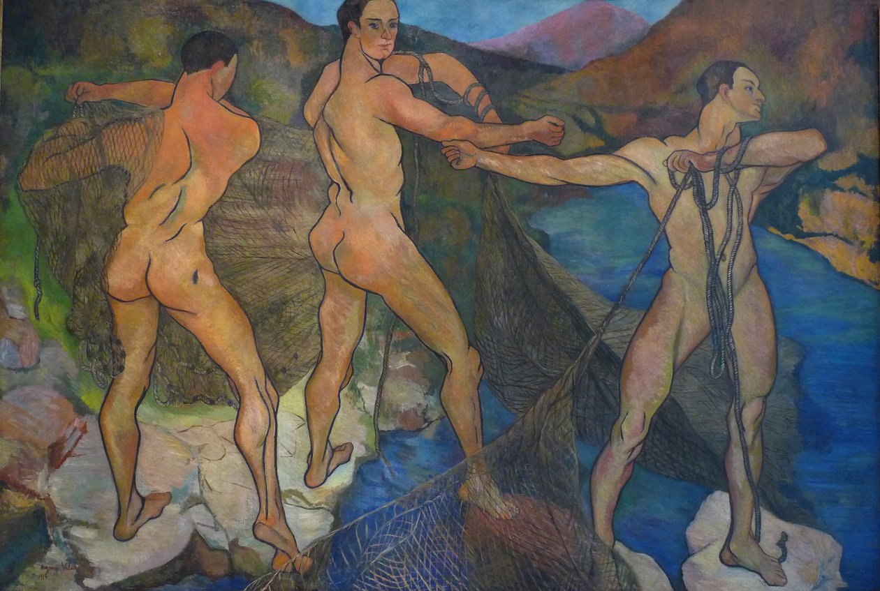 Hauling the garn, 1914 av Marie Clementine (Suzanne) Valadon
