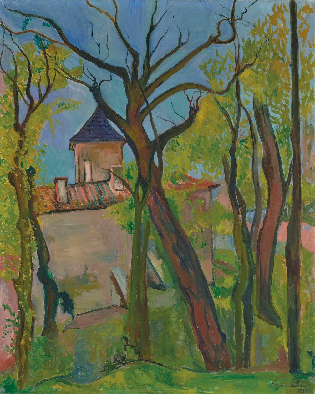 Landskap ved Saint-Bernard Ain, 1932. av Suzanne Valadon