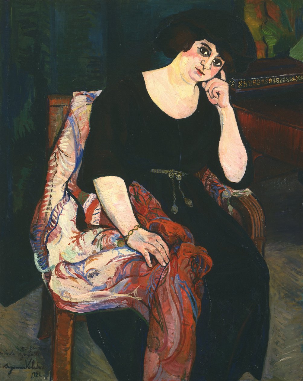 Portrett av Madame Zamaron av Marie Clementine (Suzanne) Valadon