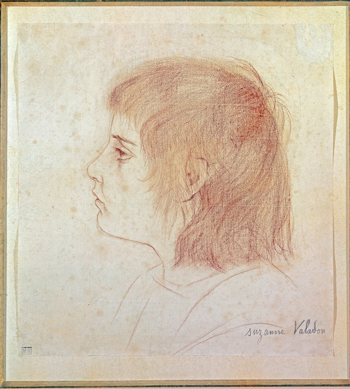 Portrett av maleren Maurice Utrillo som barn av Suzanne Valadon