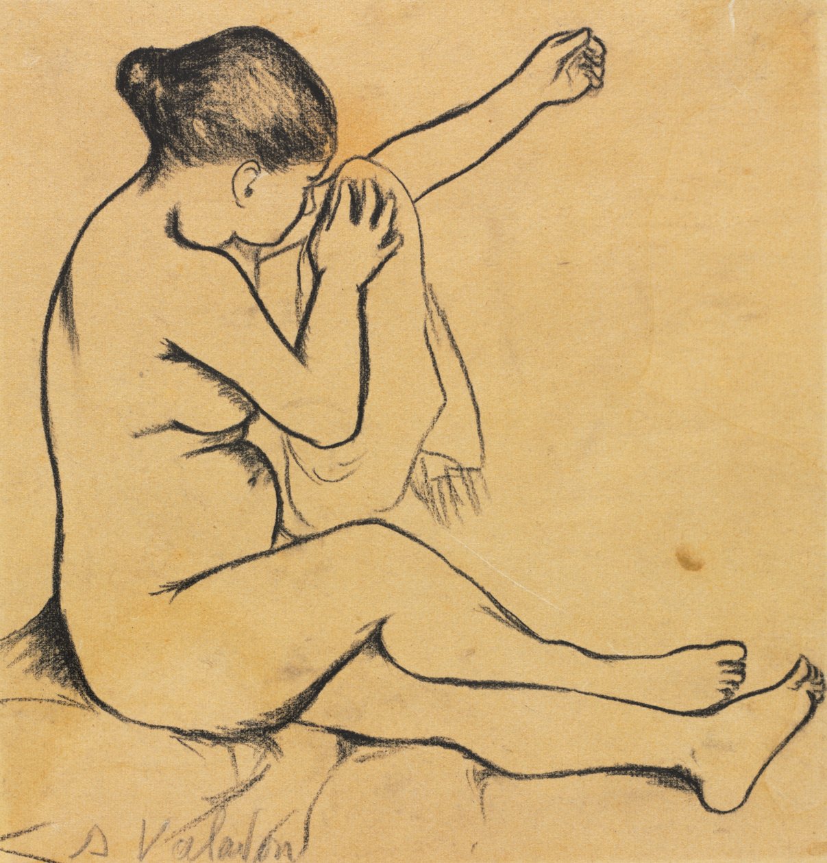 Sittende naken kvinne av Suzanne Valadon