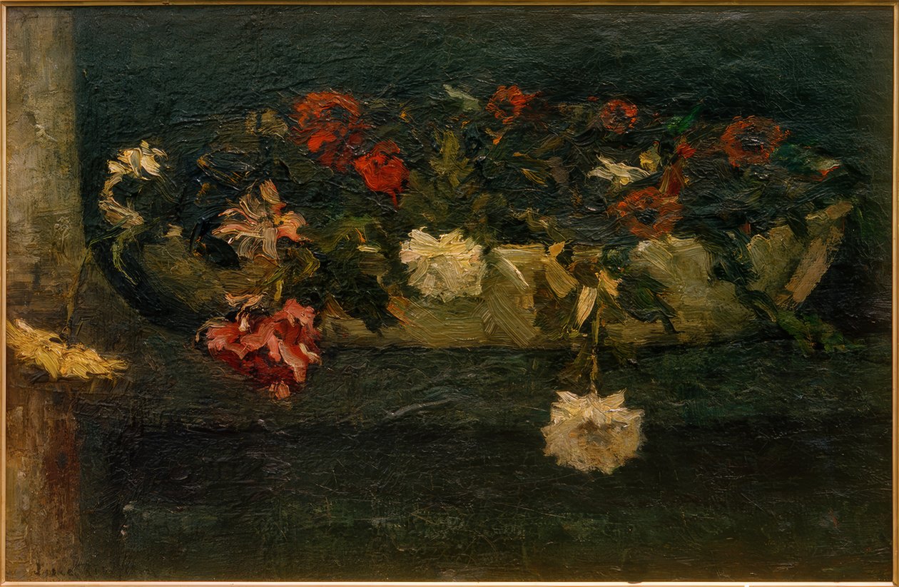 Stilleben med blomster i bolle av Suze Robertson