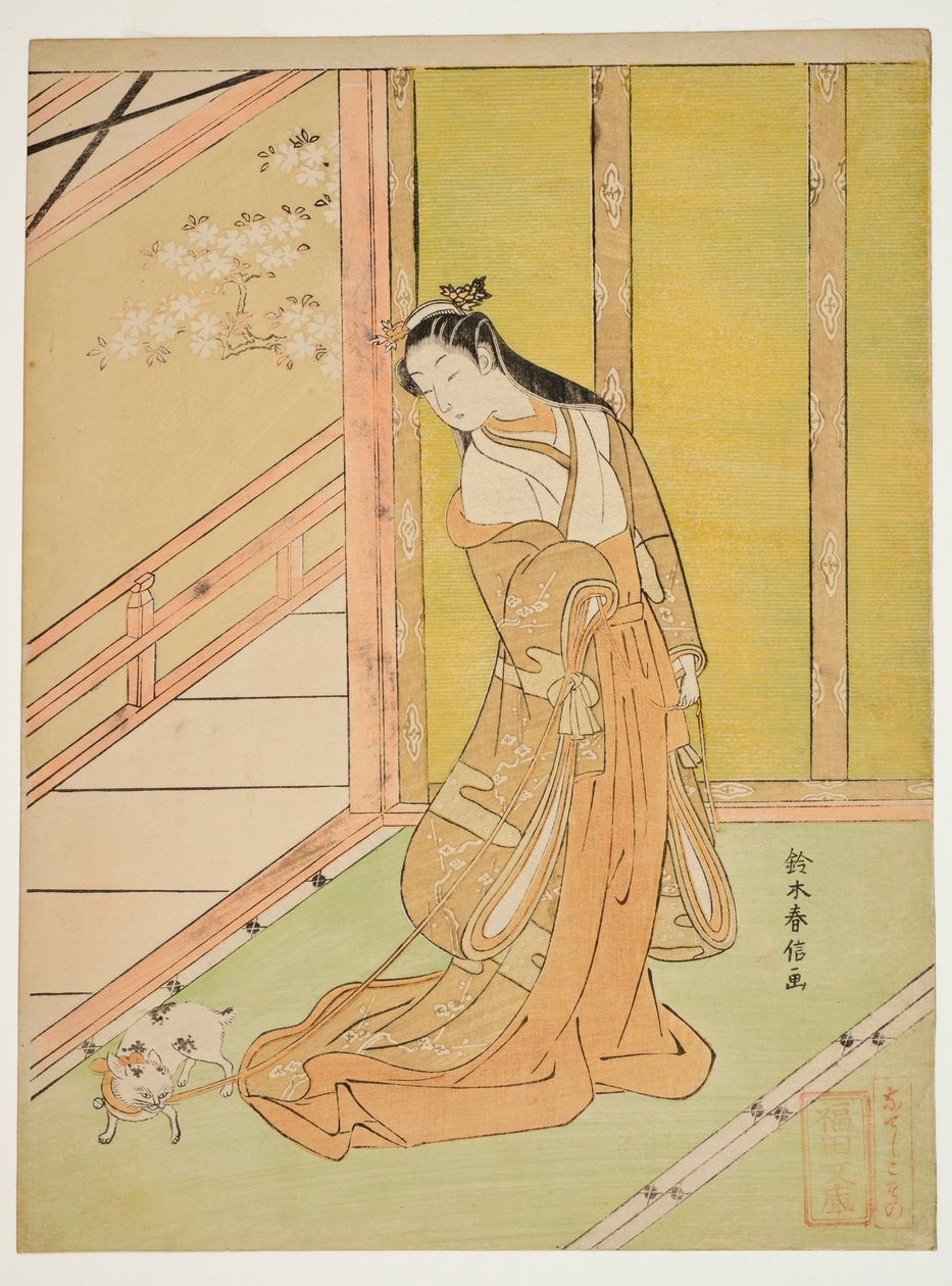 Prinsesse Sannomiya av Suzuki Harunobu