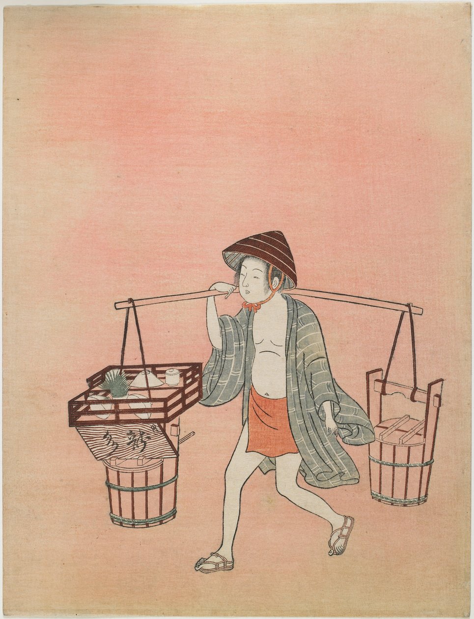 En vannselger (andre tilstand) av Suzuki Harunobu
