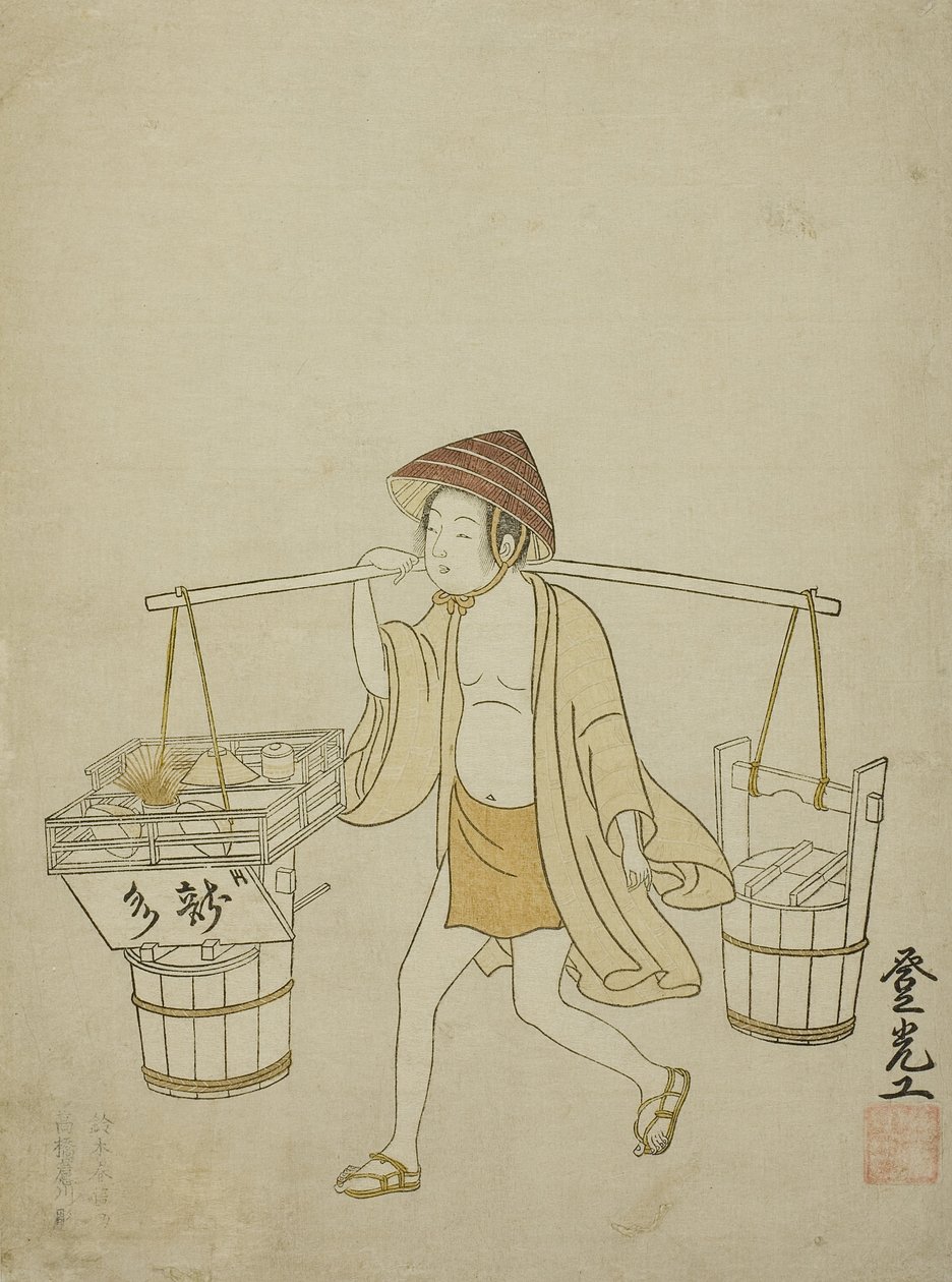 En vannleverandør, 1765 av Suzuki Harunobu