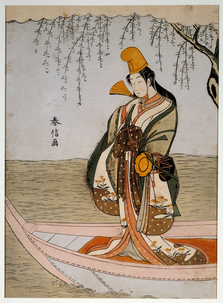 Asanumas båt. Japansk trykk av Suzuki Harunobu av Suzuki Harunobu